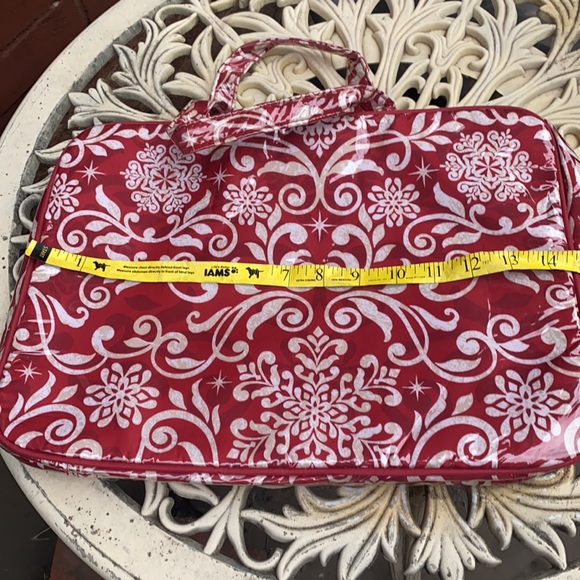Red snowflake laptop bag - Picture 2 of 4